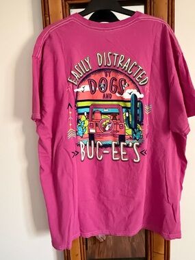 Buc-ee's dog lover t shirt womens XL pink